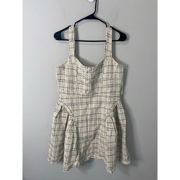 New Vici Morgan Tweed Mini Dress Size Large - Picture 2 of 3